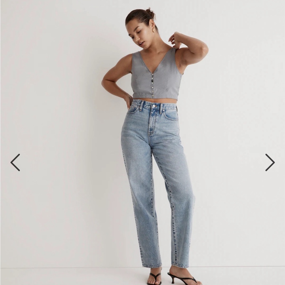 BRAND NEW Madewell Linen Crop Vest Top